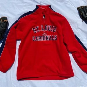 Retro Reebok Cardinals Quarter ZIP Sweater, XL